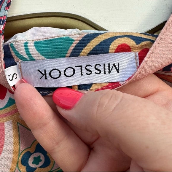 MISLOOK -  colorful boho style tunic top. Size S, retro looking - Picture 8 of 10